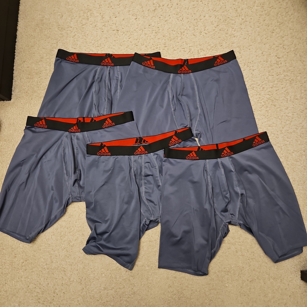 5 Pairs Adidas Compression Boxers | Large Aeroready Athletic Briefs